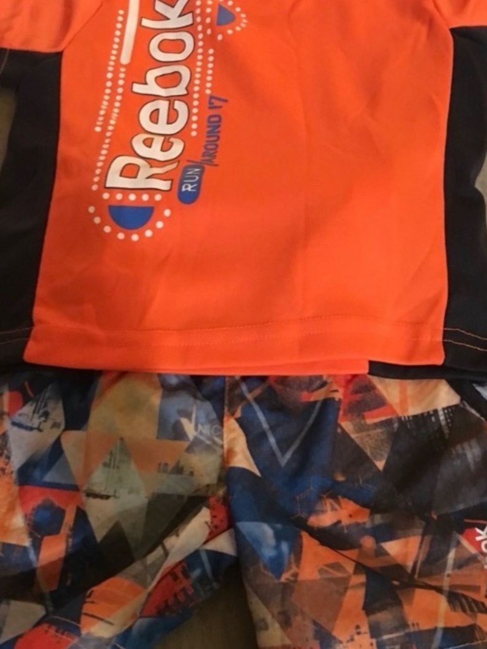 Reebok Orange and Blue Baby Boy Matching Set size 3-6 mo